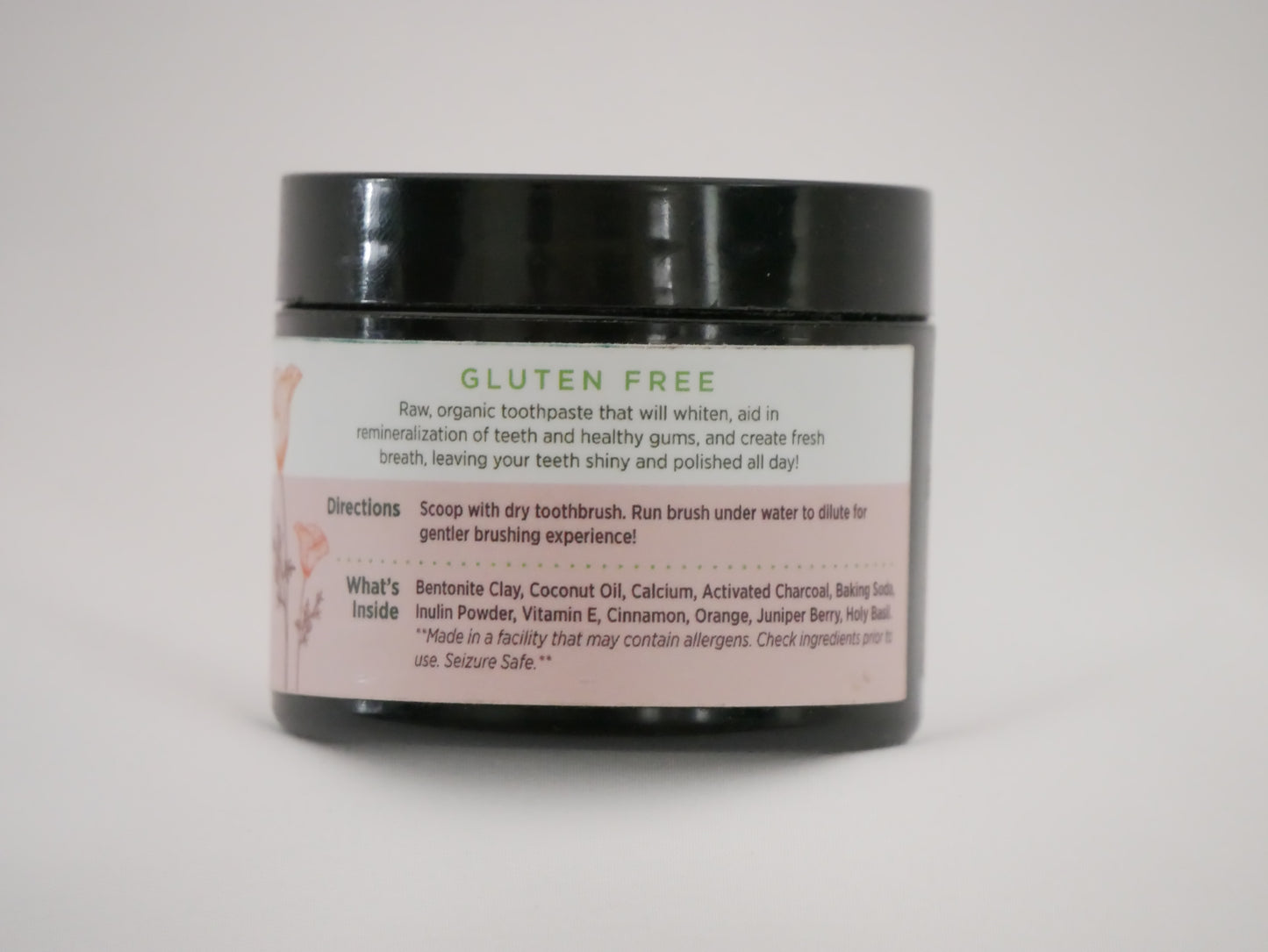 California Country Organics Mouth Mud Cinnamon Ingredients